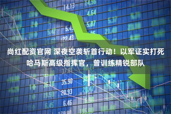 尚红配资官网 深夜空袭斩首行动！以军证实打死哈马斯高级指挥官，曾训练精锐部队